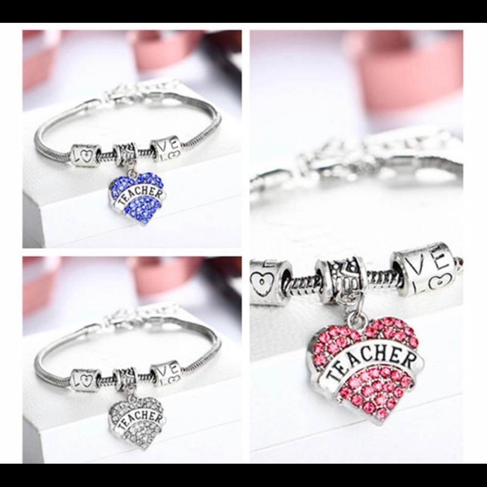 Crystal Teacher Charm Bracelet ♥️👩🏻🏫 - Picture 4 of 4